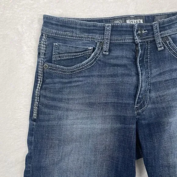BKE Tyler Jeans Mens 31 x 31 Blue Denim Straight Leg Stretch - Picture 7 of 15